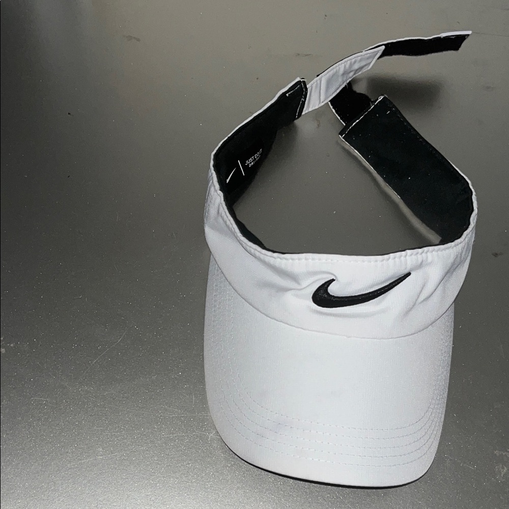 Nike White and Black Sports Visor